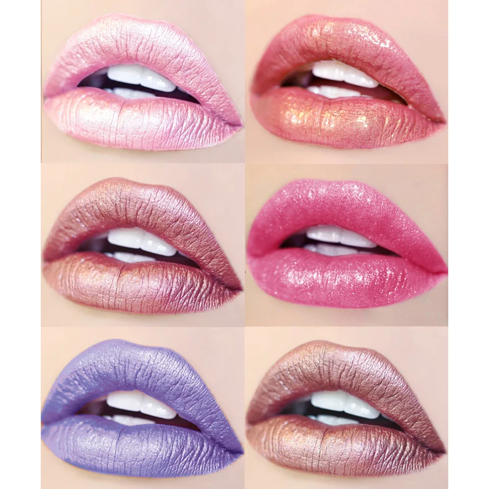 Liquid Lipstick Lips Makeup Lip Gloss Women Cosmetics Waterproof Lipgloss Cream Tint Metallic Glitter Matte