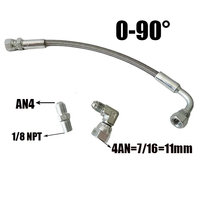 Kit D'alimentation Huile Turbo AN-4 – Ligne De Retour Turbo, 4,66 Ft, Neuf, Uxcell
