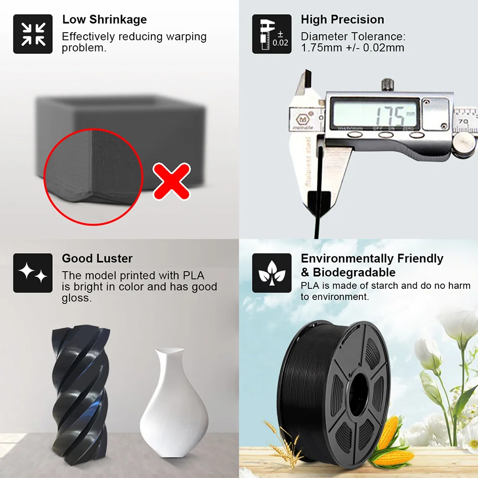 Filamento da Impressora para Impressora 3d Mármore do Arco-íris de Madeira Pla Pla Meta Petg Seda 175 mm 175 mm Rolo 11 kg 065 kg Jayo3d - Imagem 5
