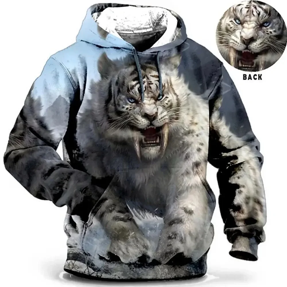 thumbnail image 1 of Sudaderas de moda para hombre, pulóveres casuales, patrón impreso en 3D, sudadera con capucha de tigre y lobo para hombre, ropa de calle de gran tamaño, ropa de otoño para hombre, 1 of 5