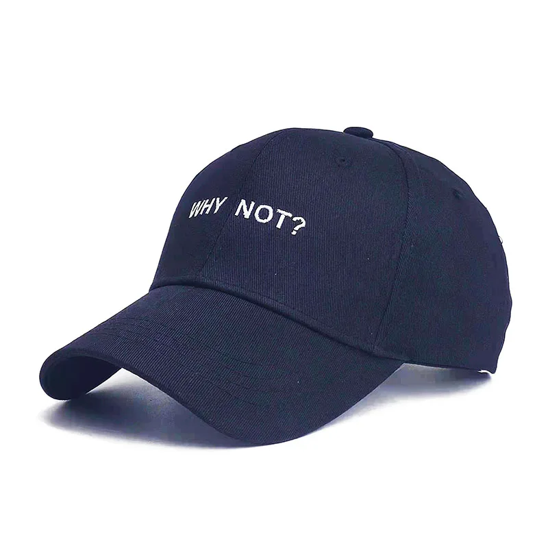 WHY NOT? Men's Baseball Cap Personality Embroidery Letter Gorras Female Male Cotton Dad Hat Casual SportsWomen's Sun Hats 5