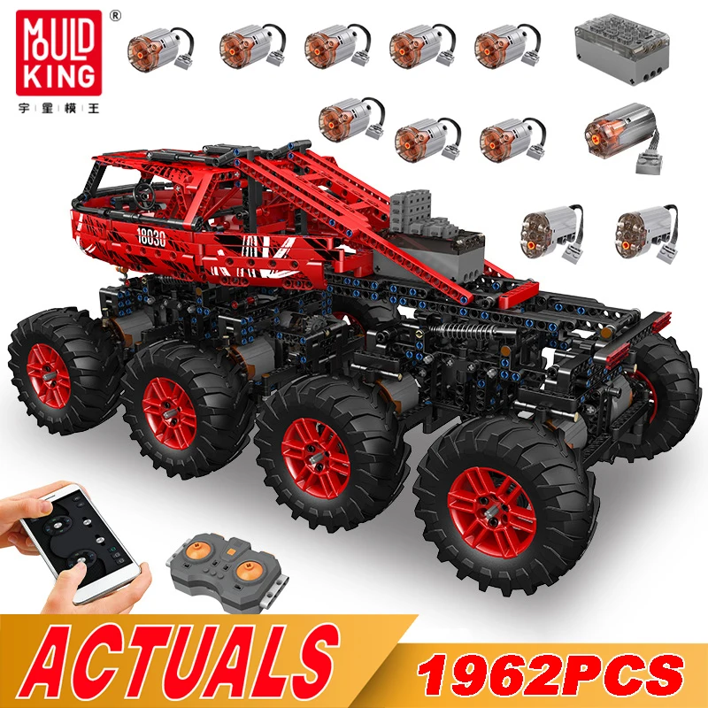 

MOULD KING 18030 Technical Electric Remote Control Climbing Car Truck Building Blocks MOC Bricks Toys For Kids Christmas Gifts
