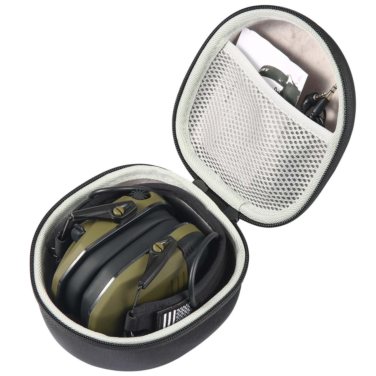 YHKEMA T Hartkörper-Aufbewahrungskoffer für taktisches Headset / leichter Headset-Koffer / tragbarer Koffer für elektronische Schieß-Ohrenschützer – Detail 8