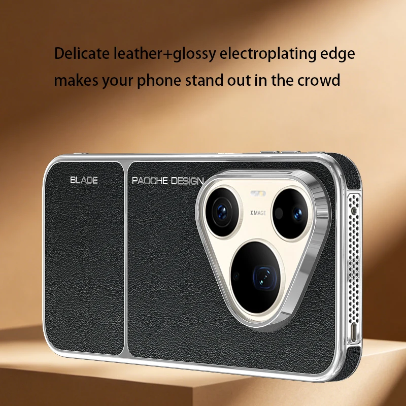 Sleek Delicate Leather Case with Built-in Magnet and Comfortable Grip