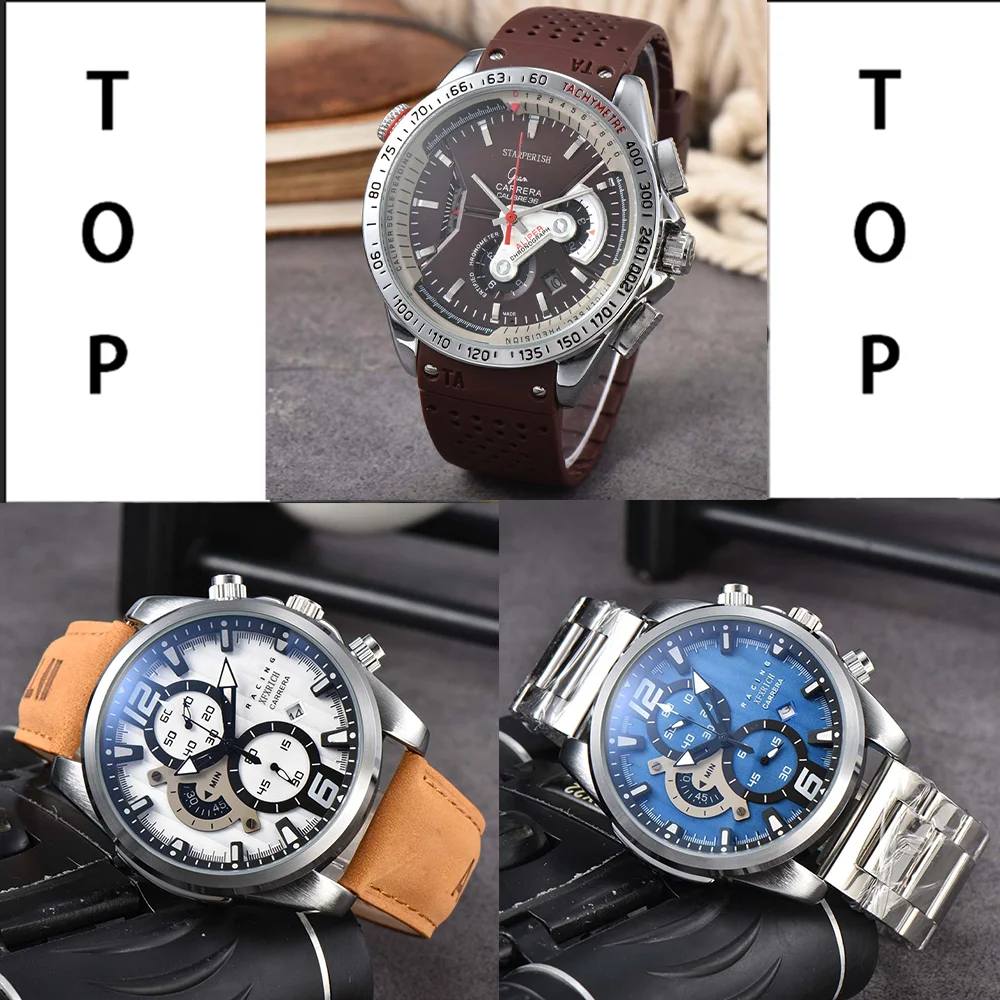 

Top Original Brand Watches For Mens Multifunction Classic CARRERA Sport WristWatch Business Chronograph Automatic Date AAA Clock