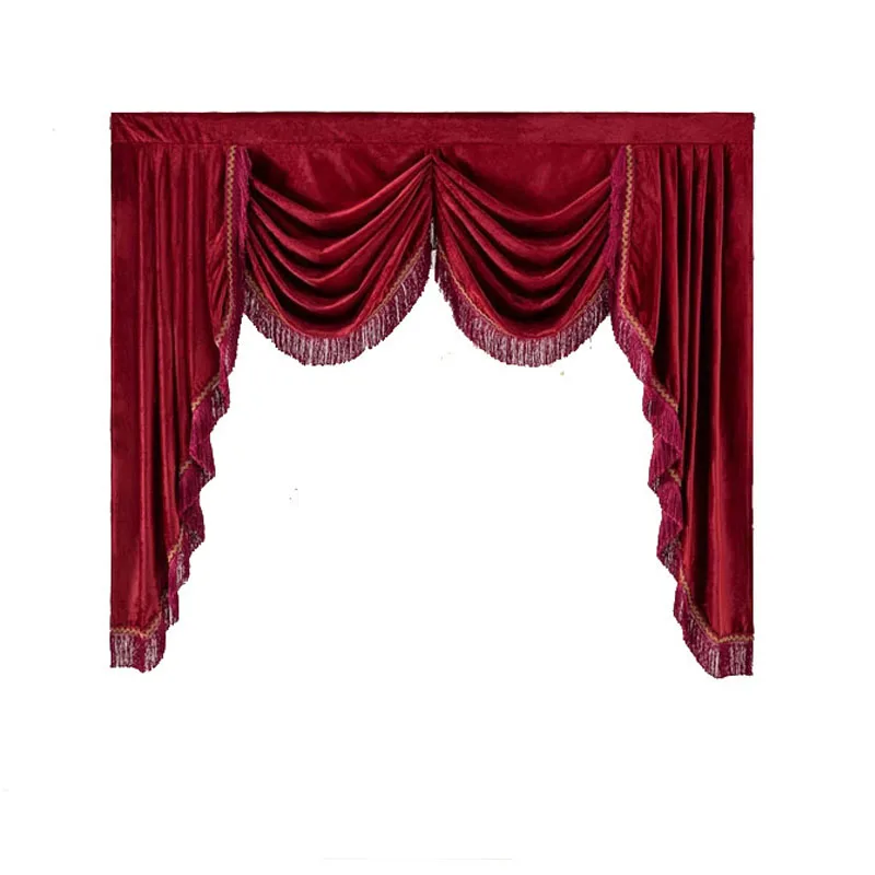 Luxo estilo europeu valance janela decorativa cortina casa cortinas