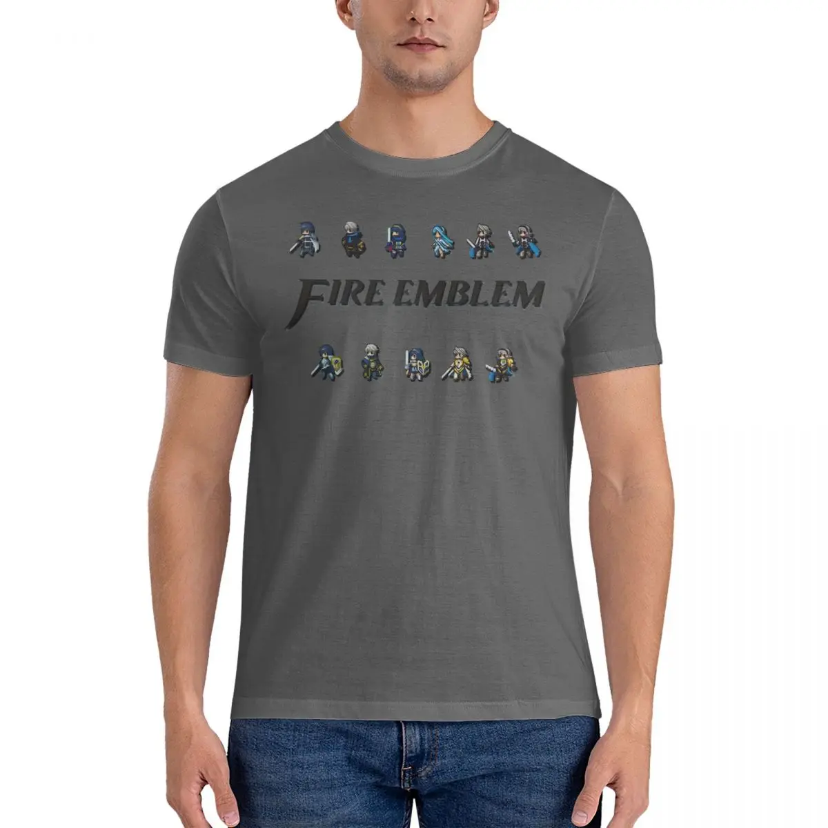 thumbnail image 1 of Camisetas 3DS LORDS para hombre, algodón puro, divertidas, cuello redondo, Fire Emblem, manga corta, recién llegadas., 1 of 7