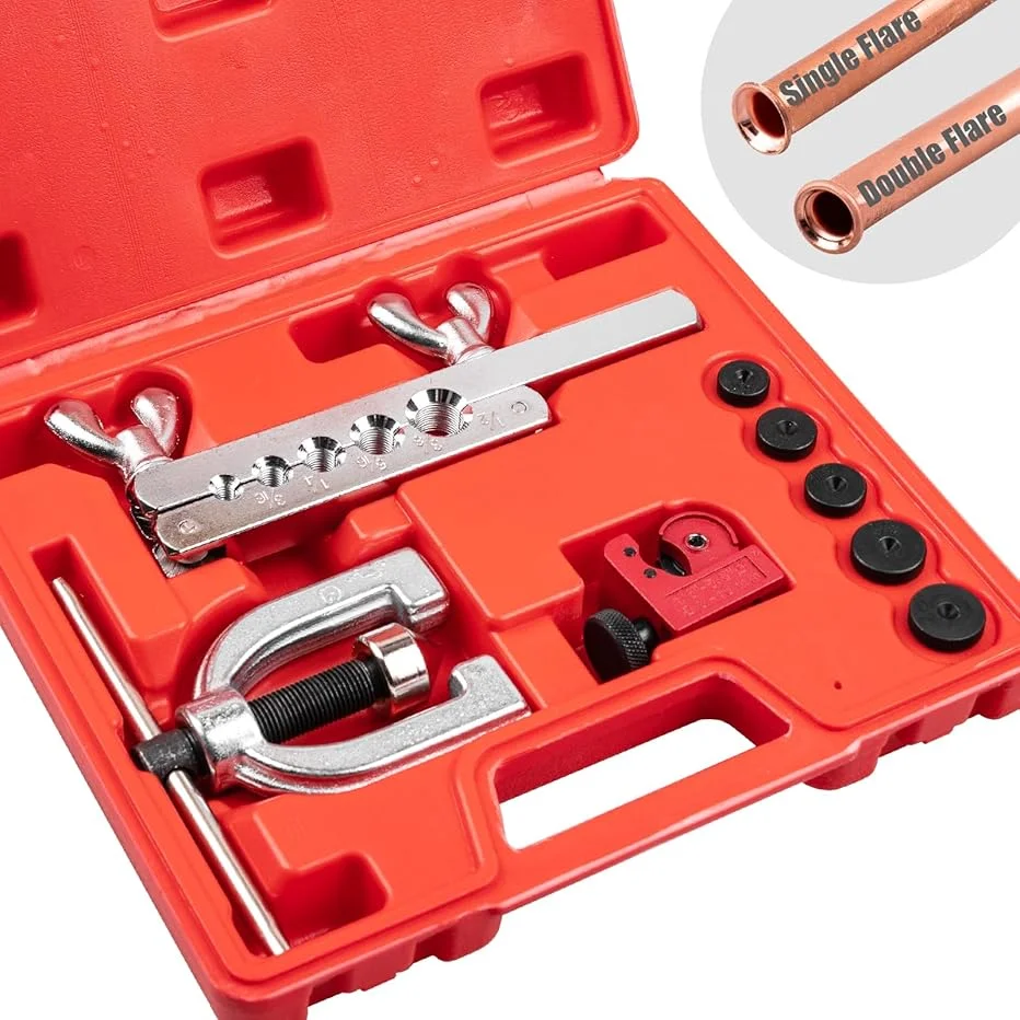Pipe Cutting Tool Kit Copper Brake Oil Pipe Repair Double Flaring Mold Refrigeration Tool Cutting Flaring