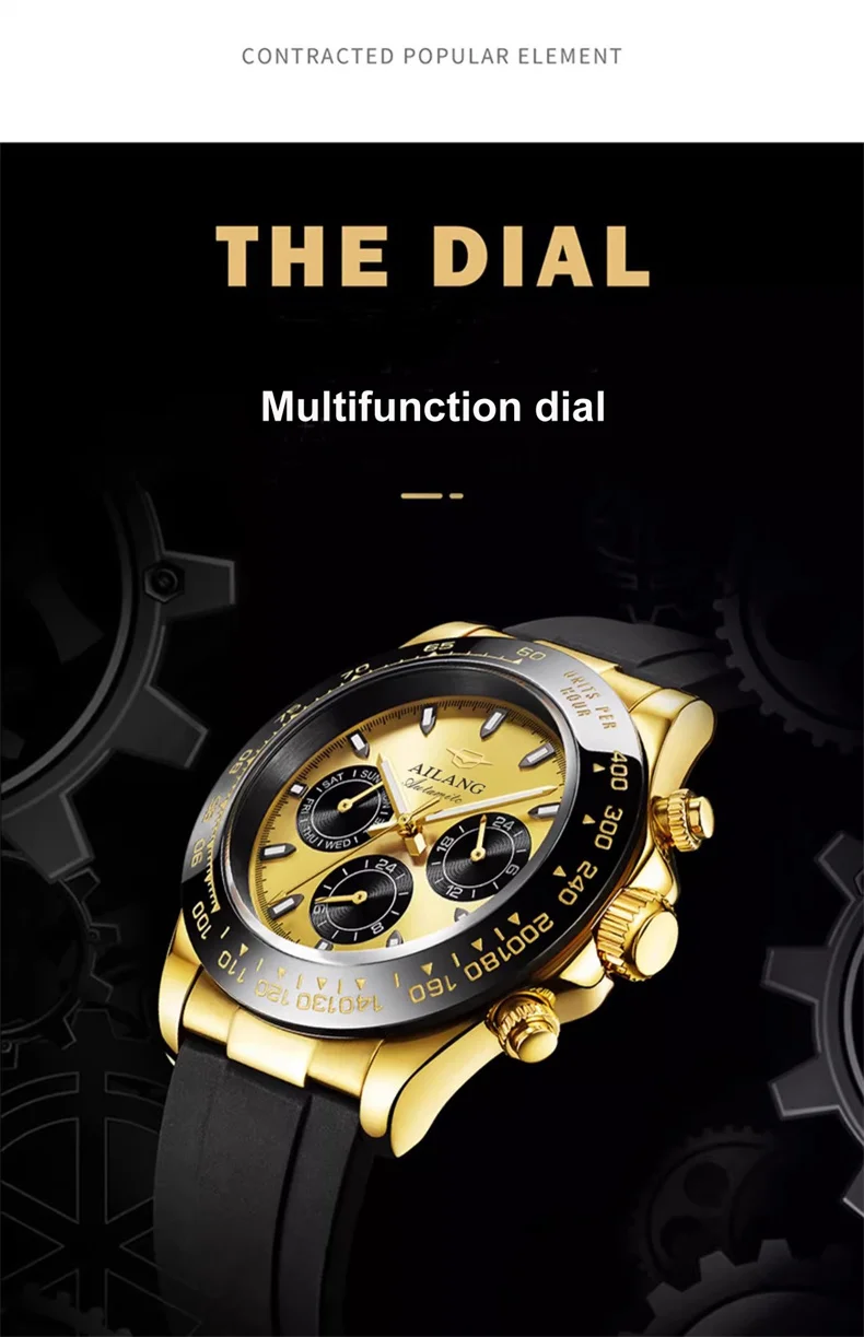 AILANG Brand 2023 Nuovi orologi meccanici da uomo alla moda con cinturino in silicone sportivo, impermeabile, luminoso, orologio da polso automatico di lusso_voghion.com