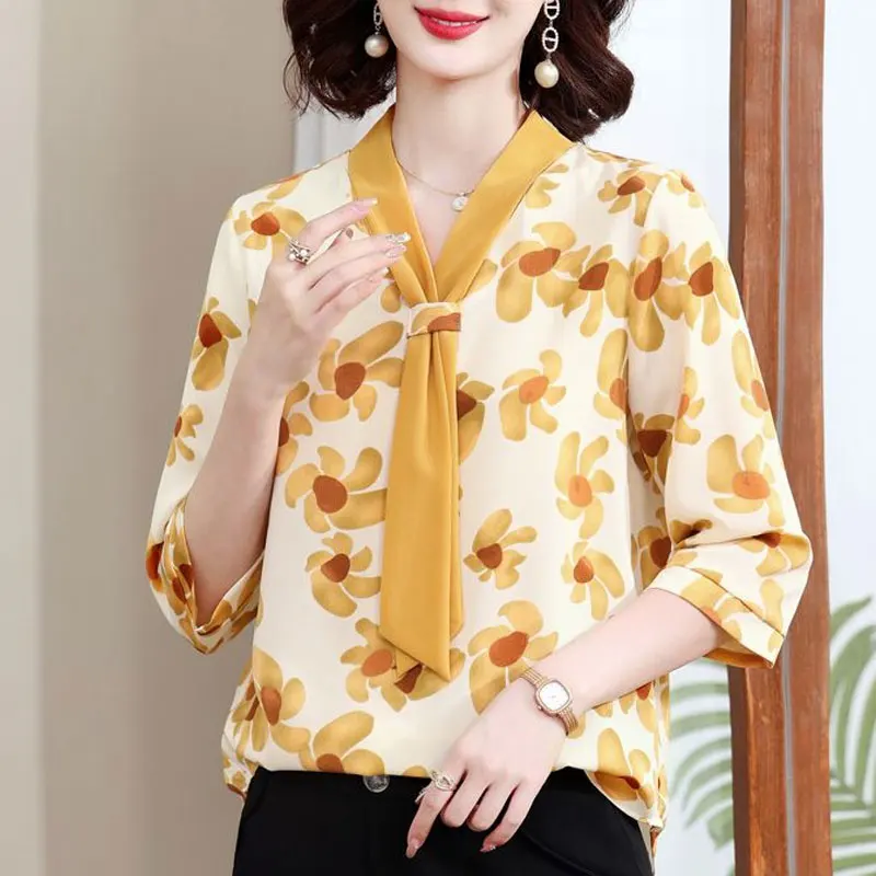 40 Años Blusas Estampadas Para SeÃ±ora Moda Blusas Para Damas De