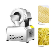 Commercial Full-Automatic Electric Potato Radish Slicer Multi Functional Sweet Potato Slicing And Shredding Machine Stainless St 2