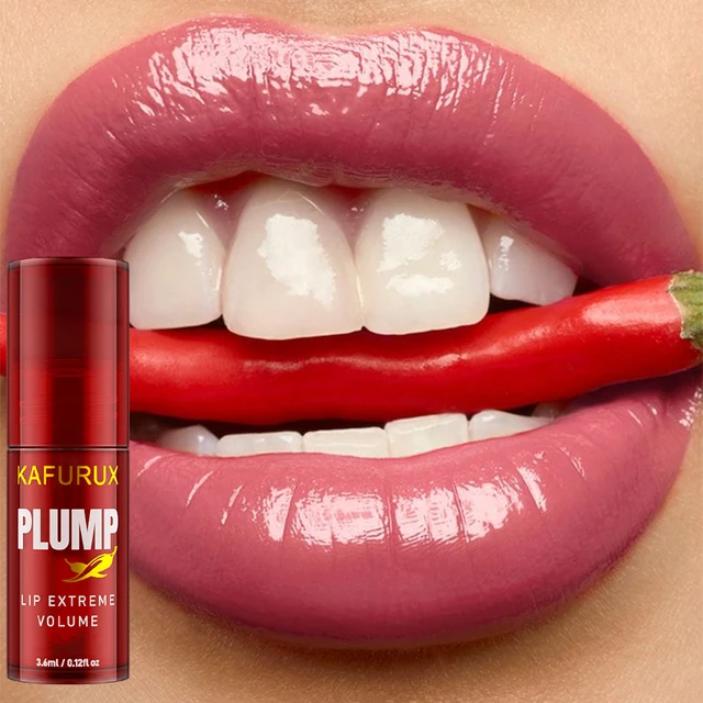 1PC Chili Pepper Lip Plumper Oil Long Lasting Moisturizing Lip Gloss Serum Instant Volumising Essence Oil Lip Makeup for Women 1
