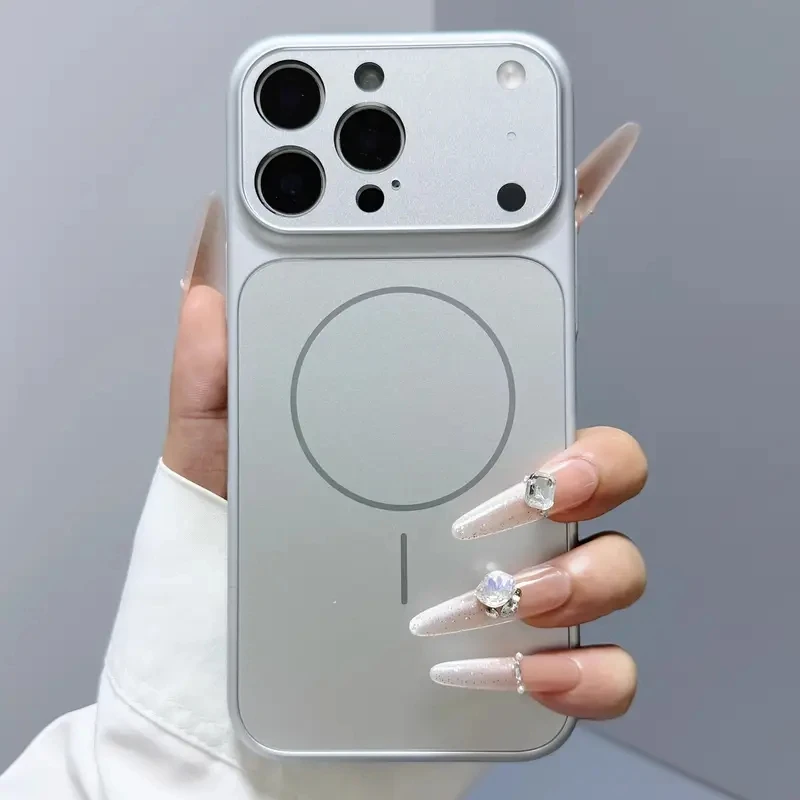 Premium Nano Frosted Glass Magnetic Phone Case with MagSafe Wireless Charging Compatibility