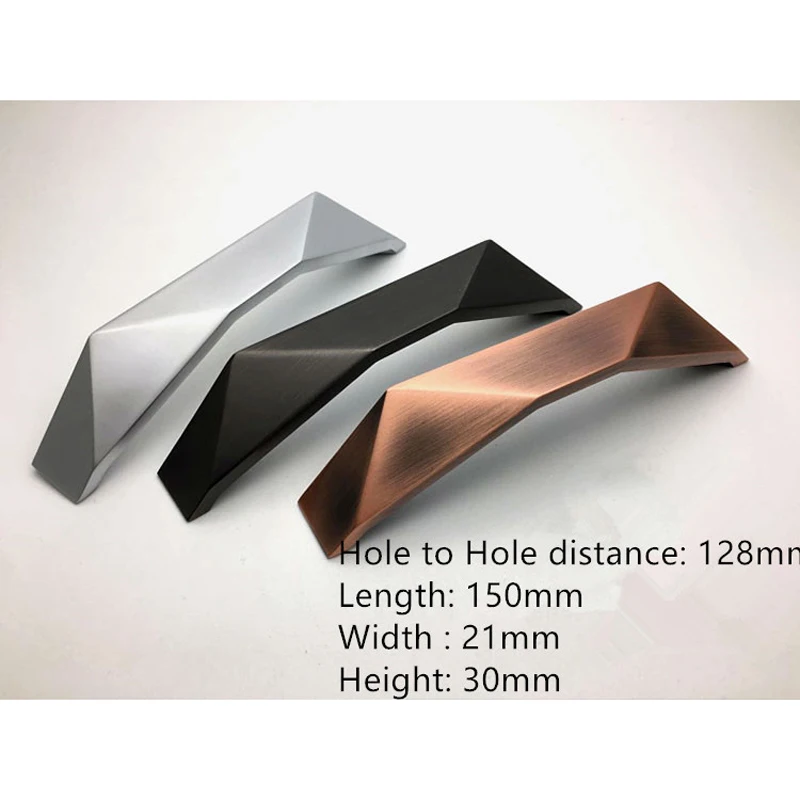 새로 디자인된 아연 구멍 32mm 192mm 합금 캐비닛 핸들 블랙 실버 골동품 황동 마감 서랍 손잡이