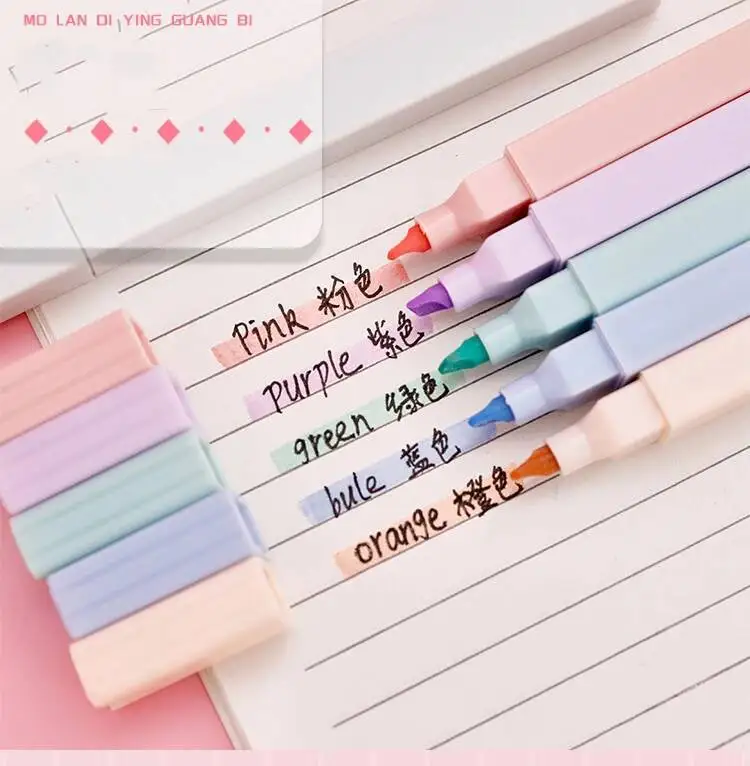 6-12-36 Stück süße Kawaii Candy Color Molandi Büro Schulbedarf Geschenk Marker Textmarker – Detail 4