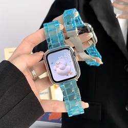 Acrylic Strap Bracelet for Men and Women - Universal Watchband Accessories (Blue)