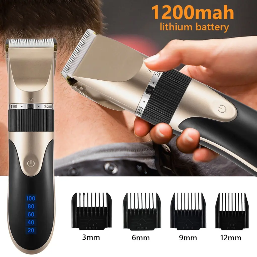 Professional Hair Clipper Men's Barber Beard Trimmer Rechargeable Hair Cutting Machine Ceramic Blade Low Noise Adult Kid Haircut free shipping original japan mikasa mv1000 volleyball soft pu adult no 5 standard training professional match high quality