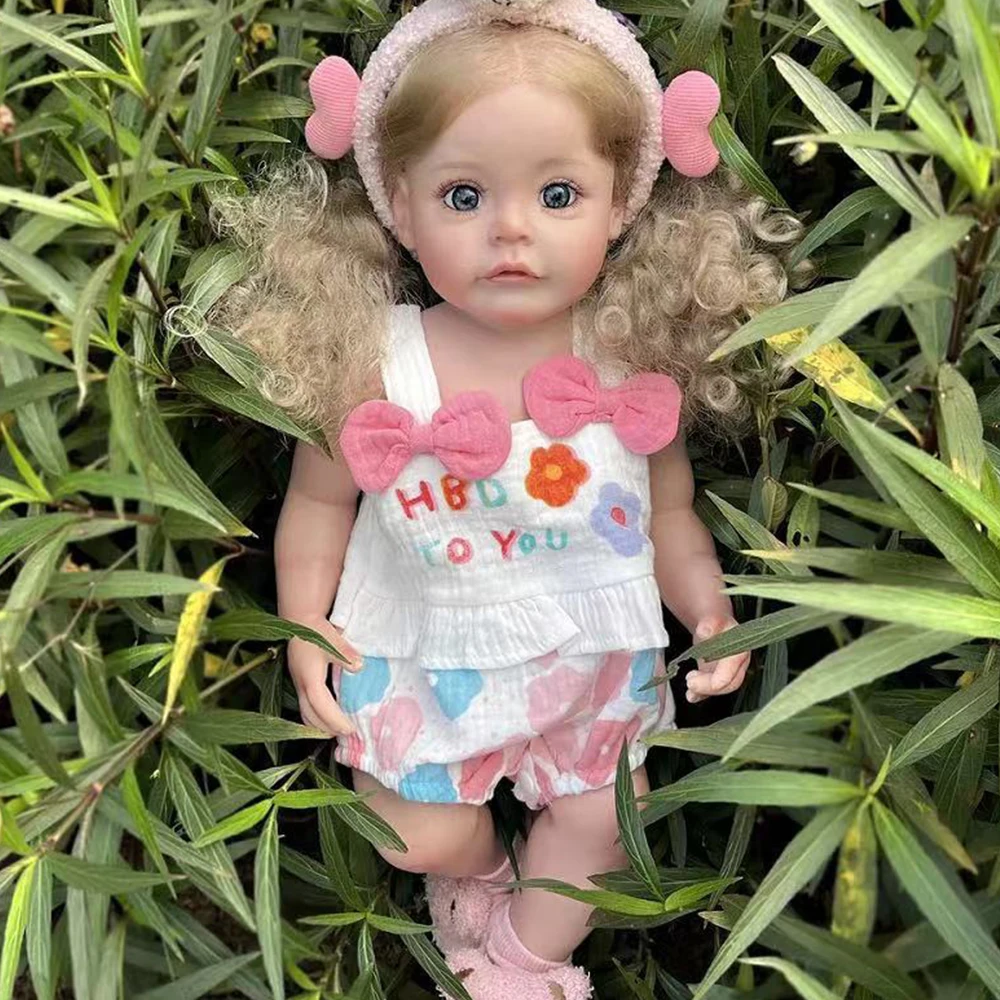 

55cm Full Body Silicone Waterproof Bebe Reborn Doll Girl Baby Hand-Detailed Painting with Visible Veins Lifelike 3D Skin Gift