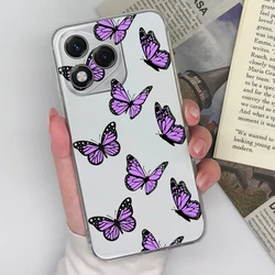 Transparent Butterfly Soft Silicone Protective Phone Case - Anti-Drop Cover for Honor 400 Lite (U13)
