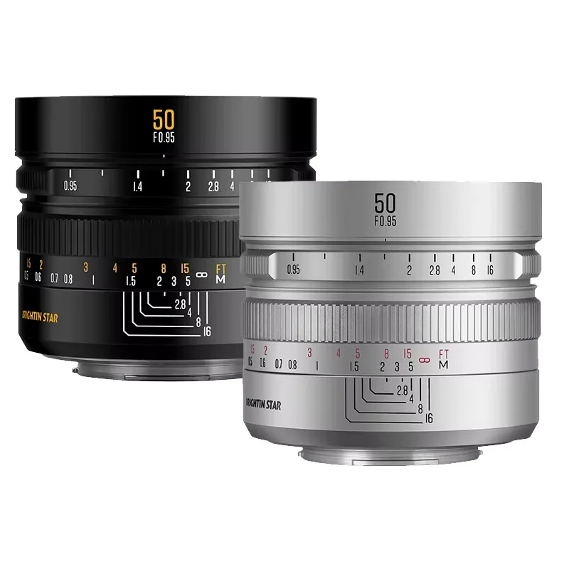 브라이트인 스타 50mm F0.95 APS-C 미러리스 카메라 렌즈,  E ZVE10, 후지필름 XF, 캐논 EOS M, 니콘 Z, 캐논 RF-S, M43용 인물 사진 촬영 렌즈