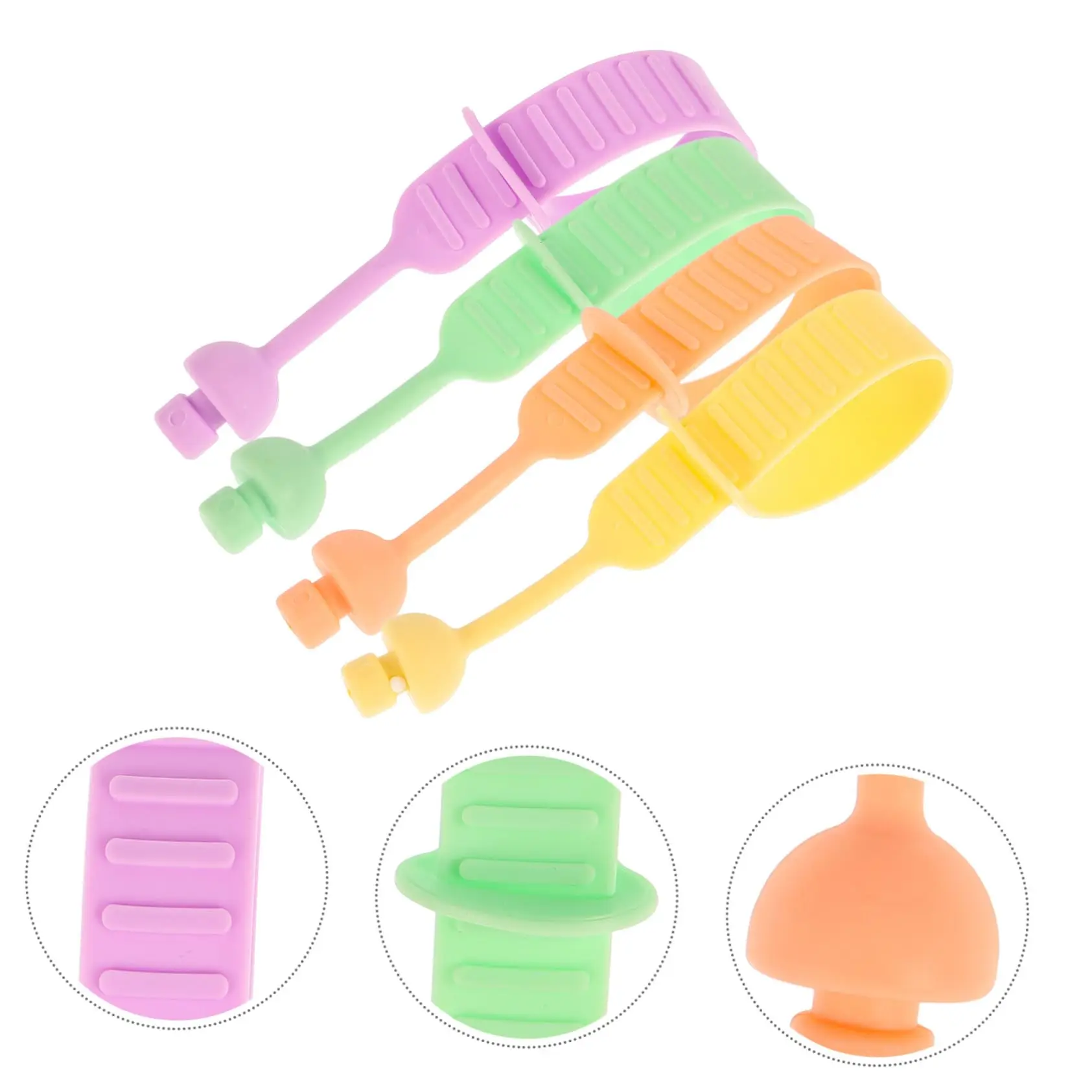 4PCS Toilet Seat Lifter Tab Avoid Touching the Toilet Lid, Silicone Toilet Lid Opener Household Creative Handle Toilet Accessory 5