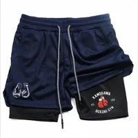 Anime Performance Shorts Toji Printed Men GYM Casual Sports Shorts Workout Running Mesh 2 In 1 Sport Short Pants 2