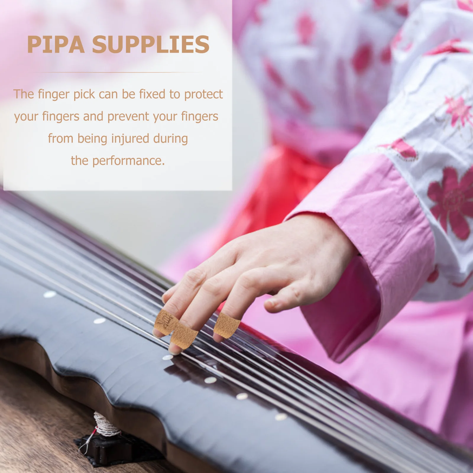 4 Pcs Portable Finger Guards Tape Guzheng Nail Cover Pipa Instrument Accessories Guitar Picks Musical Instruments Traditional
