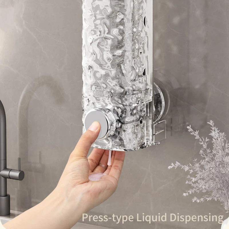 90*74*225mm Press Dispensing System Press Soap Dispensing System 450ml Liquid Container Removable And Repositionable