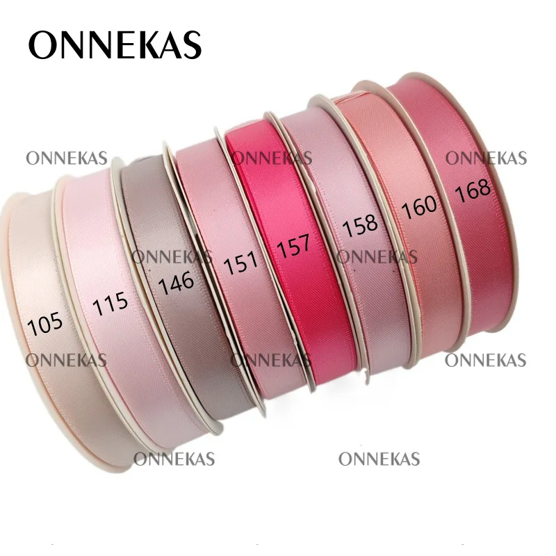 1/2" 13mm Double Face Satin Ribbon Tape Polyester Double Sided Silky Ribbon Crafts