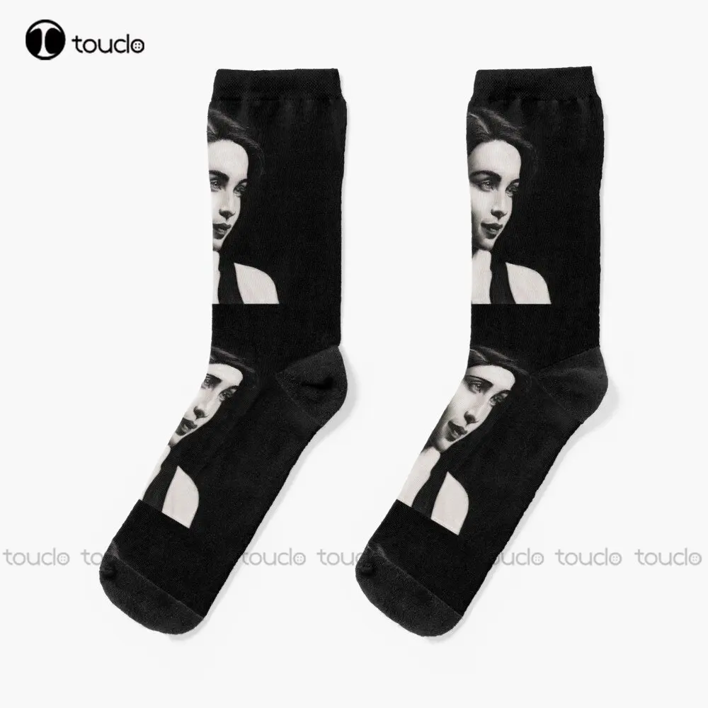 

Emilia Clarke Socks Men'S Socks High Quality Cute Elegant Lovely Kawaii Cartoon Sweet Cotton Sock Custom Gift Streetwear Funny
