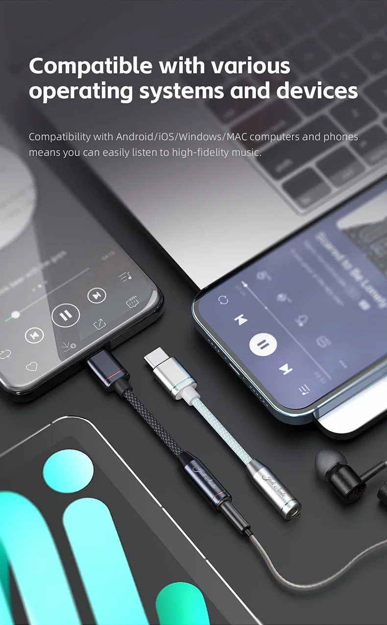 FIIO JadeAudio JA11 USB Type C to 3.5mm Earphone/Headphone