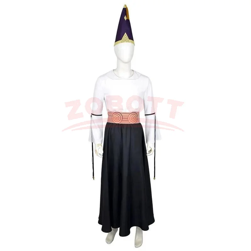 Costume Cosplay Olruggio Anime Atelier of Witch, Set Completo con Cappello Tongari Boushi, Tunica, Camicia, Pantaloni, Parrucca, Outfit Magico per Halloween e Carnevale - immagine 5