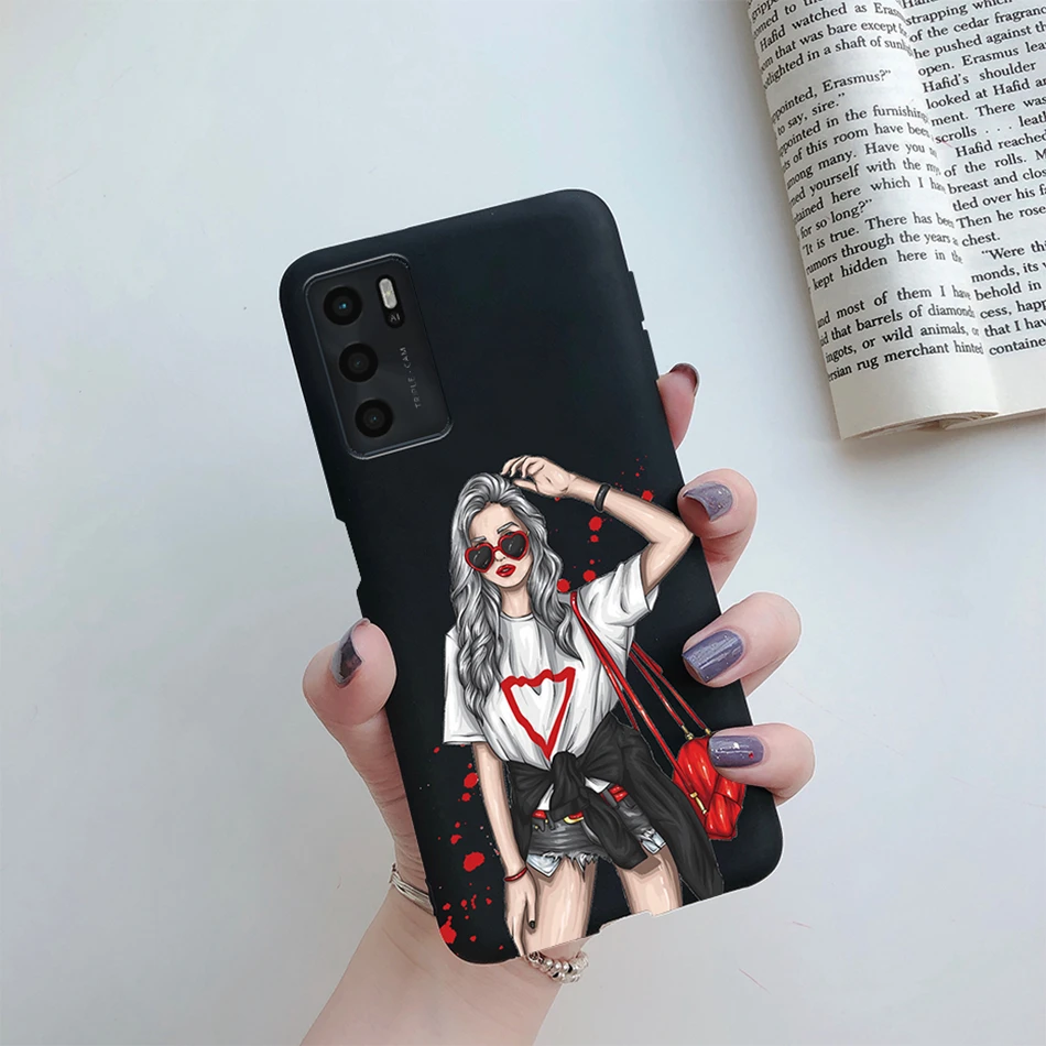 For OPPO A16 A16S 2021 Case Beauty Girls Painted Phone Case For OPPOA16 A 16 CPH2269 A54S 4G CPH2273 Soft Cover Protect Bumper cases for oppo cases Cases For OPPO