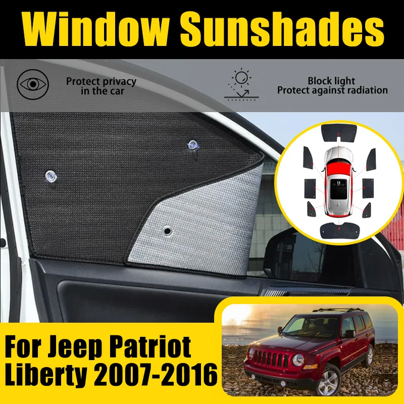 

Car Full Cover Sunshade For Jeep Patriot Liberty 2007-2016 2008 2009 Sunshades Car Anti-UV Sun Visor Window Coverage Accessories