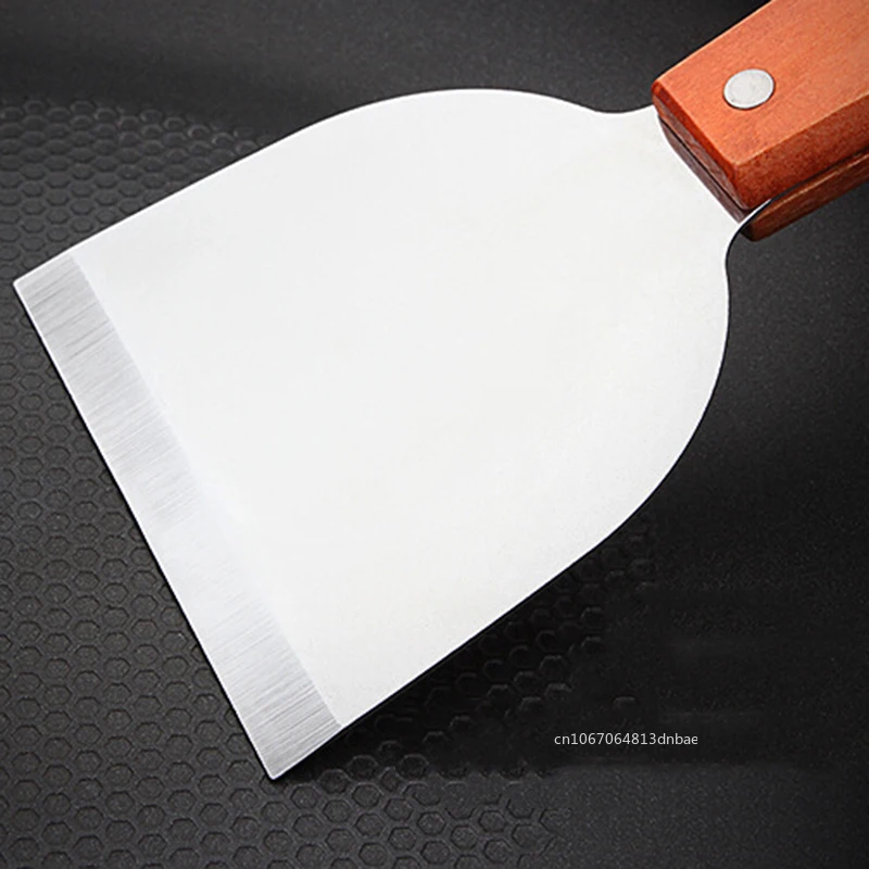 Stainless Steel Metal Spatula Turner Flat Burger Pancake Pizza Grill Flipper Outdoor BBQ Baking Tools Griddle Cooking Utensil