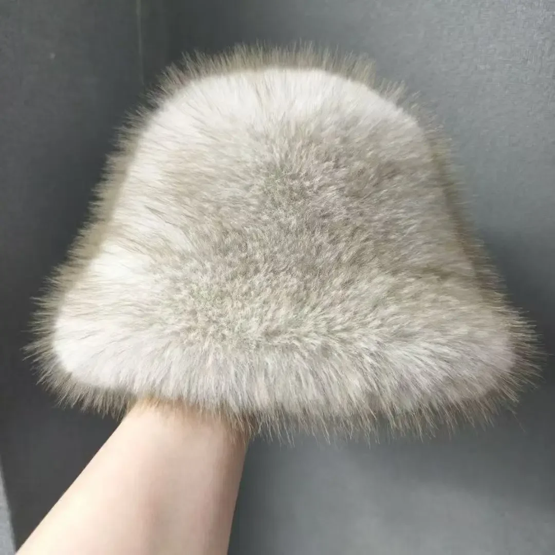 Winter Faux Fox Fur Fisherman Hat