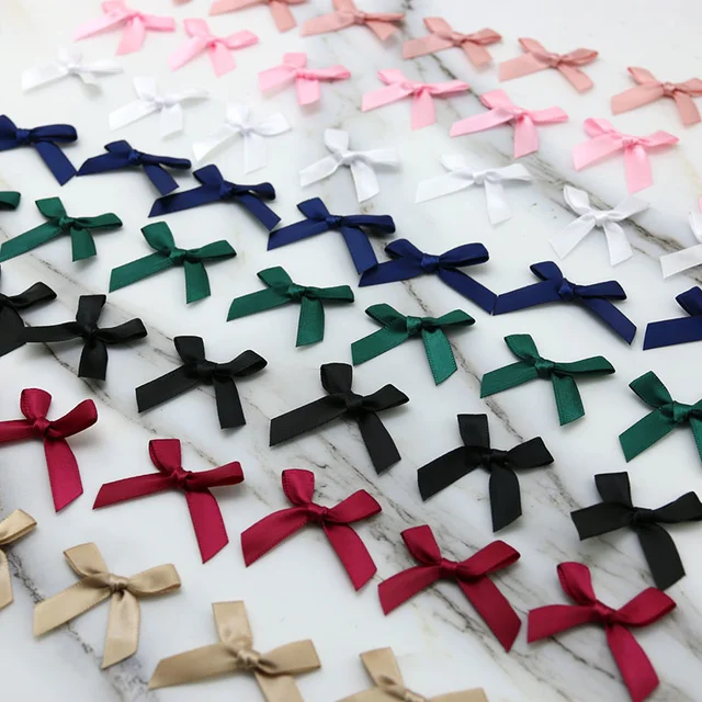 100 Fiocchetti Di Raso Multicolore 2.5cm - Per Decorazioni Fai Da Te - Foto 11