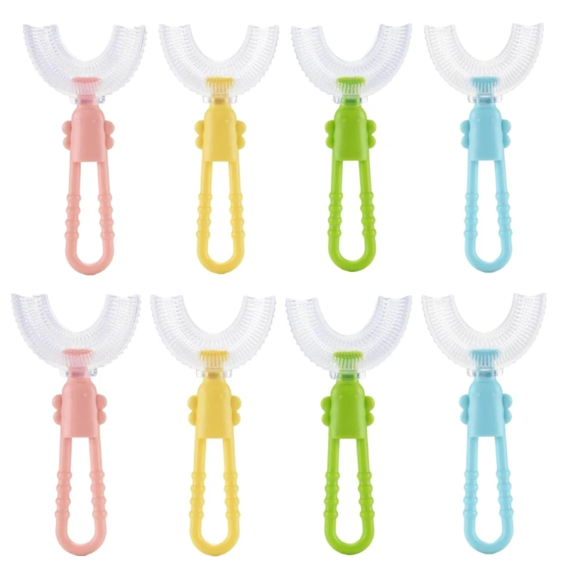 

U-Shaped Toothbrush Soft Silicone Brush Head for Toddlers and Children(Ages 2-8)