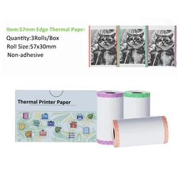 Kids' Instant Print Camera with Dual 1080P HD Lenses & High - Capacity Battery (3Rolls Print Paper)