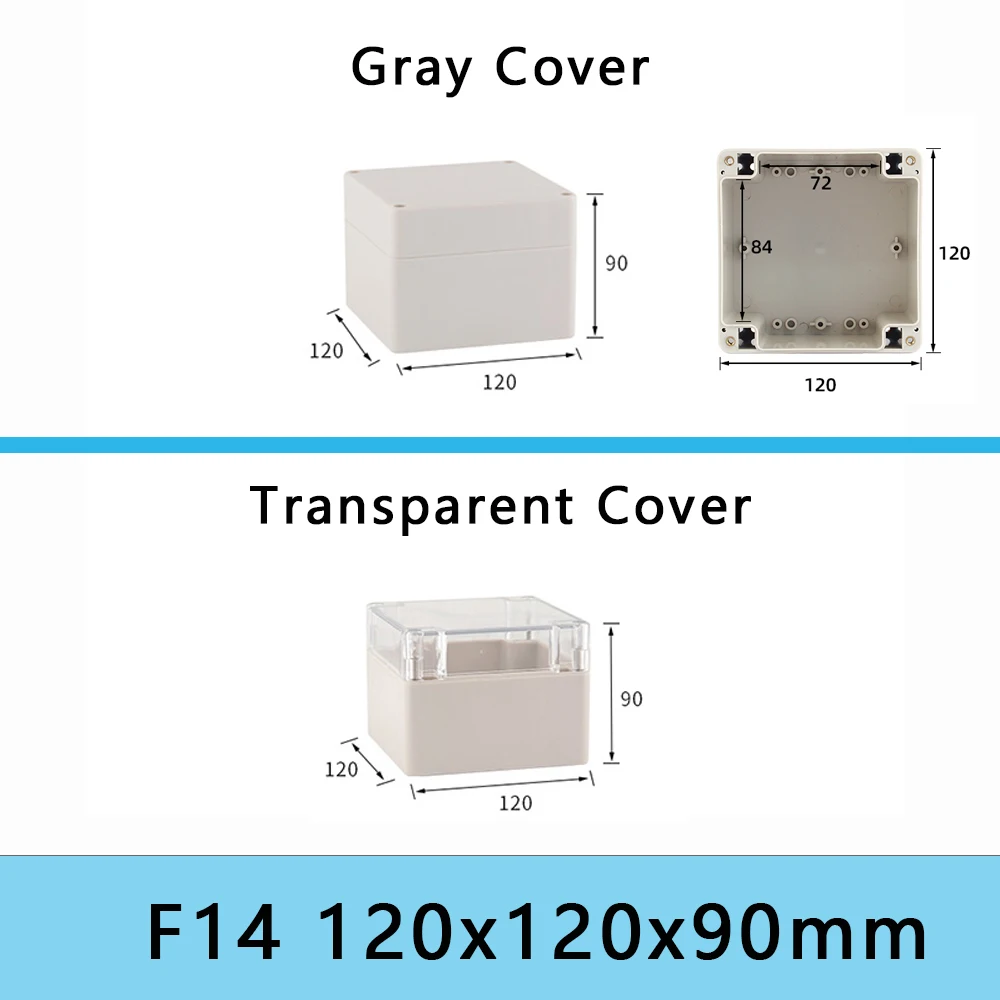 Waterproof IP67 Outdoor Electronic Housing Enclosure in Durable ABS Plastic