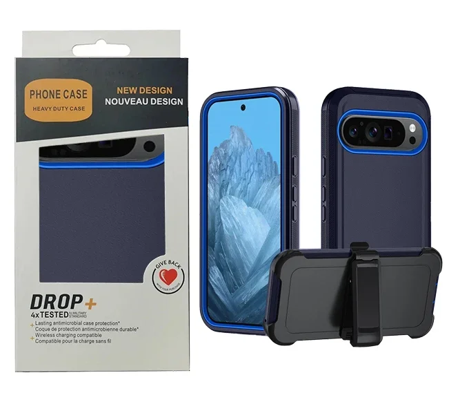 Durable 3-in-1 Rotating Belt Clip Armor Phone Case with Enhanced Shockproof Protection
