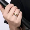 Anxiety Fidget Rings For Men Spining Titanium Stainless Steel Colorfully Spinner Rotatable Chain Jewelry Rotating Rings Men Gift 2