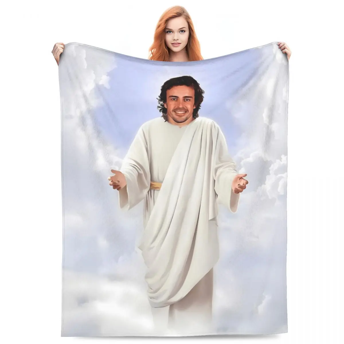 Relax Funny Fernando Alonso Jesus Blanket Merch Home Decorative Throws And Blankets Soft Fleece for Car