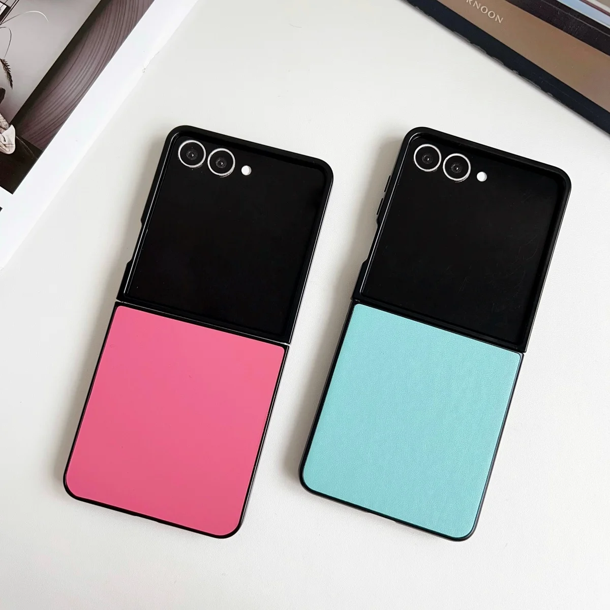 Luxury Leather Texture Candy Color Shockproof Armor Case - Pure Matte Finish