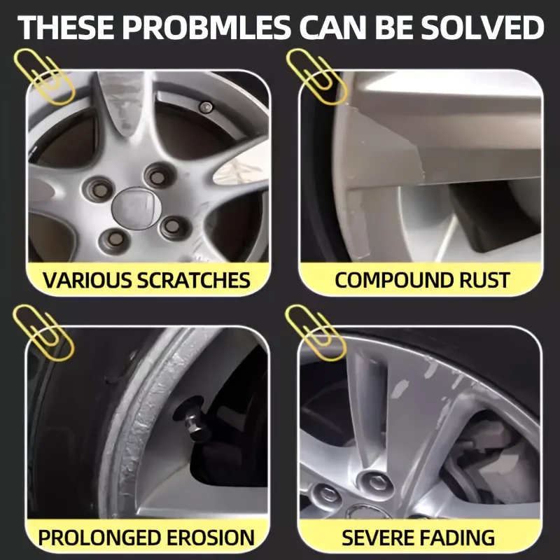 Wheel Scratch Repair Wax Car Tire Detail Treatment and Deep Care Wheel Hub Scratch Repair Polishing Remove Wax 1 Piece 100g