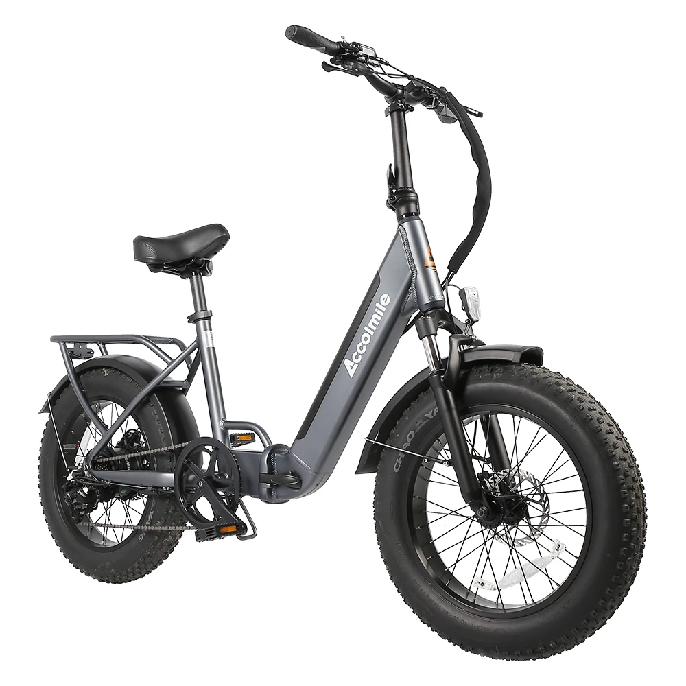 AccolmileElectricBikeMileage120KMFoldingBike800W48V15AHSnow