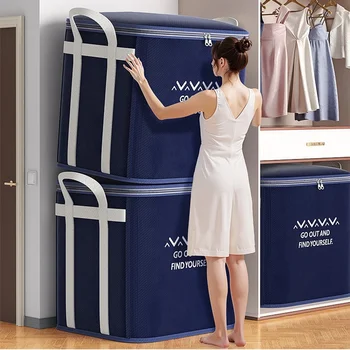 Borsa Organizer Extra Large per Vestiti con Manico Rinforzato per Coperte, Piumoni, Lenzuola, Cuscini e Giocattoli