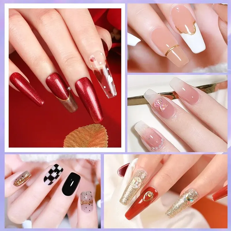 10PCS Gel Nail Polish Set Glitter Semi Permanent Hybrid Gel Varnish Soak Off UV Lamp For Manicure Art Nail Gel Kit 4