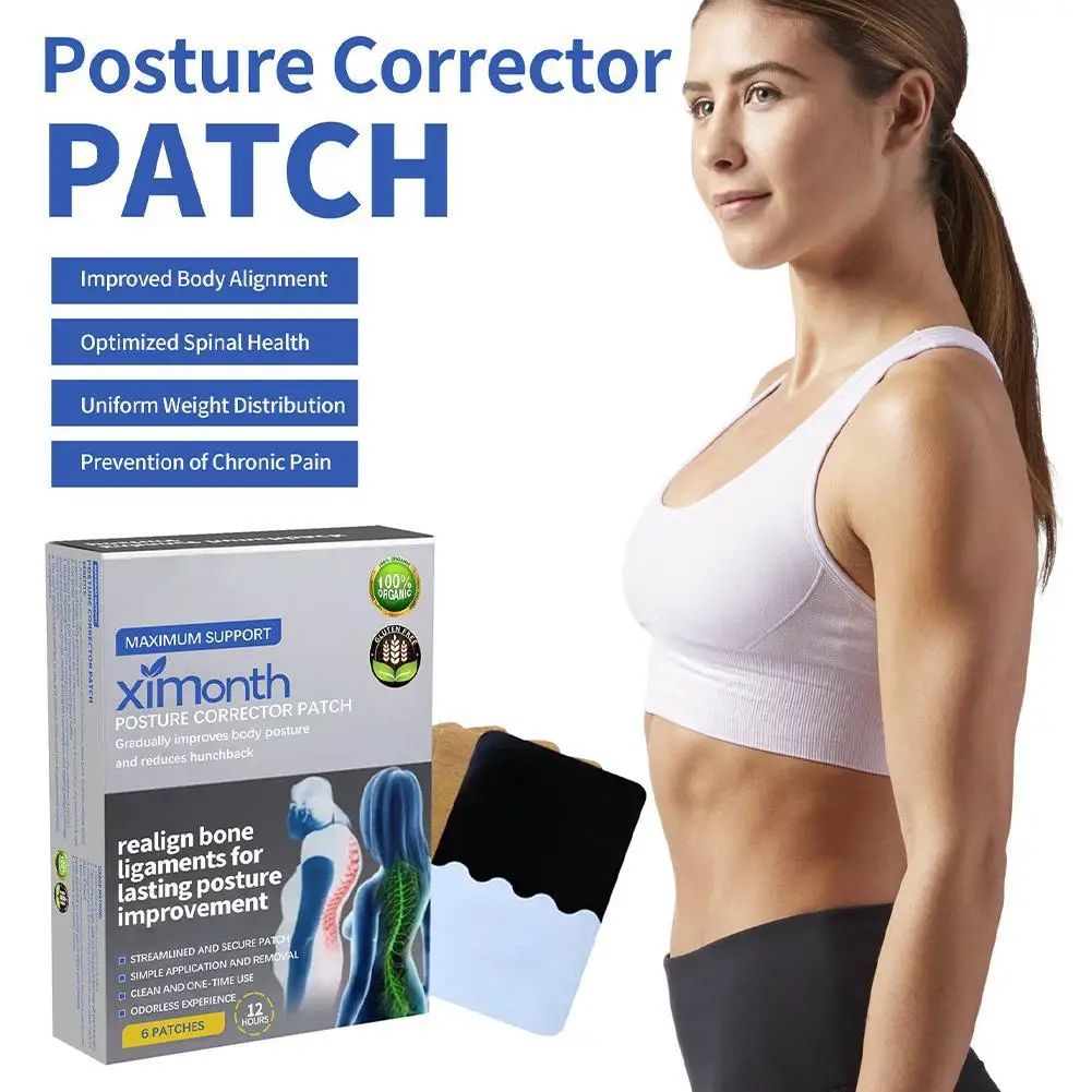 

6Pcs Posture Corrector Patch Tape Correct Posture And Reduce Hunchback Pads For Man Woman Postura Shoulder Correction Patches