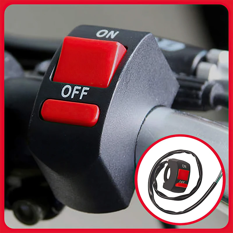 

New Motorcycle Handlebar Flameout Switch ON OFF Button Universal for Moto Motor ATV Bike Black DC12V/10A Motorcycle Accessories